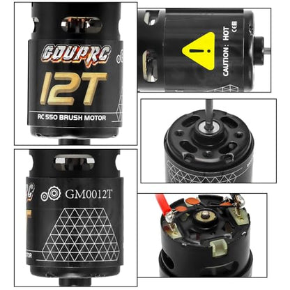 GOUPRC 550 12T Brushed Motor for Traxxas 1:10 RC Crawler Axial SCX10 TRX4 TRX6 AXI03007 HSP HPI Wltoys RC Car RC Boat