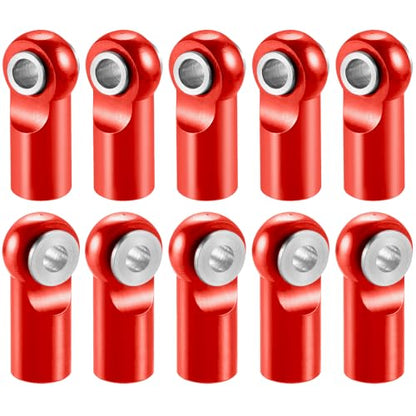 10pcs Metal Tie Rod End Balls M2.5 Ball Joint Head for RC Crawler Car Upgrade Parts (Red) - color: Red