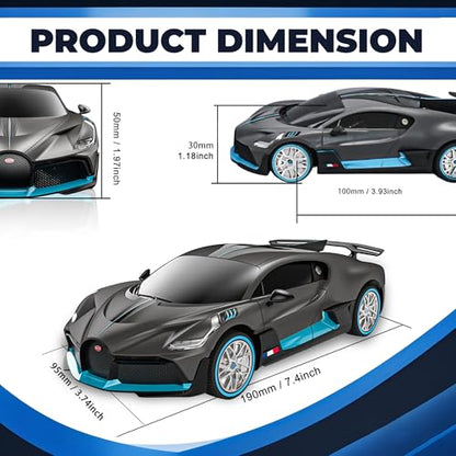 BEZGAR 1:24 Bugatti Remote Control Car Licensed Bugatti Divo Toy Car | Official Bugatti Replica, 2.4GHz Interference-Free Control, Ideal Toy for Boys 6-8, 8-12 & Adults, Hobby Collectible Model - color: Bugatti-1:24 Bugatti Divo