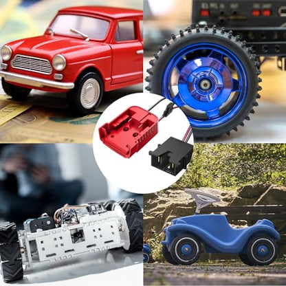 Ranoff Power Wheel Adapter 18V/20V Battery with Fuse & Wire terminals, Wheels Battery Conversion Kit Power Connector for DIY Ride On Truck, RC Car Toys and Robotics - size: for Milwaukee