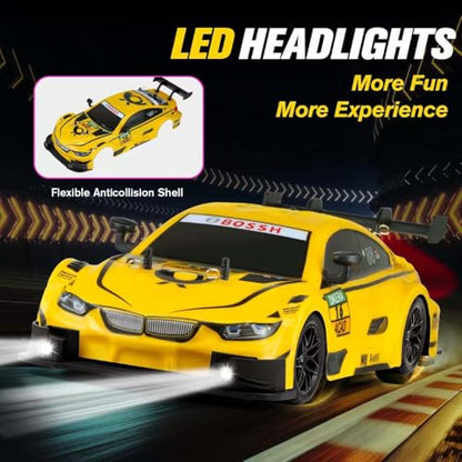 RC Drift Car, 1:16 Scale Drifting Cars 2.4GHz 4WD 40km/h | RC Race Car, High-Speed Remote Control Drift Cars Vehicle, Racing Sport Toy Gift for Boys Girls Kids(Yellow) - color: Yellow