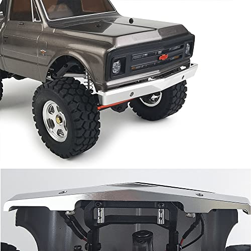 Aluminum RC Front Bumper for Axial SCX24 AXI00001 T1/T2 C10 1/24th RC Crawler Truck Car (Black) - color: Black