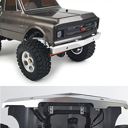 Aluminum RC Front Bumper for Axial SCX24 AXI00001 T1/T2 C10 1/24th RC Crawler Truck Car (Black) - color: Black