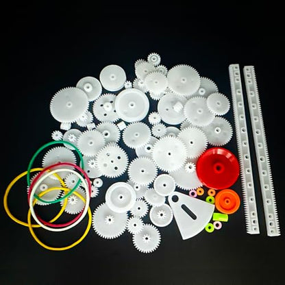 75PCS Plastic Gears Set Motor Gears for Motor DIY Model Toy RC Car Helicopter Gear Replacement