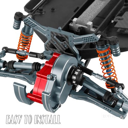 RC Aluminum Front Rear Big Bore RC Shock Absorber Upgrades Part for 1/10 Slash,Stampede,Rustler,Hoss 2WD 4X4 VXL,Alloy 4PCS RC Shocks w/Golden spring,Titanium - color: Titanium- (RC Shocks)