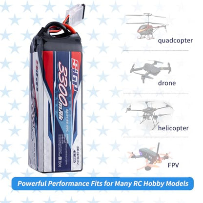 6S 22.2V Lipo Battery 120C Soft Pack with T Plug for RC Car Truck Tank Boat Racing Hobby