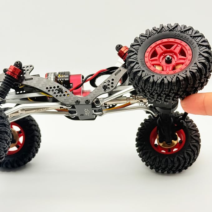 furitek Terra COMP – 1/18 RTR Crawler - Remote Control Car, RC Rock Crawler 1/18 Scale w Carbon Fiber Chassis n 2-in-1 Outrunner Brushless System for Adults, RC Hobbyists (Orange (w Digiboard)) - color: Orange (W Digiboard)