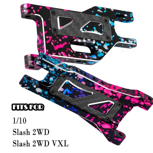 RC Alloy Suspension Arms w/Tie Bar Upgrades Part for 1/10 Slash 2WD,Slash 2WD VXL,4PCS RC Aluminum Front Rear A Arms Hop Ups,Colorful