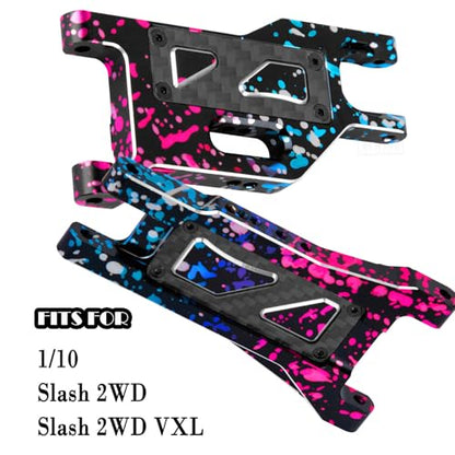 RC Alloy Suspension Arms w/Tie Bar Upgrades Part for 1/10 Slash 2WD,Slash 2WD VXL,4PCS RC Aluminum Front Rear A Arms Hop Ups,Colorful