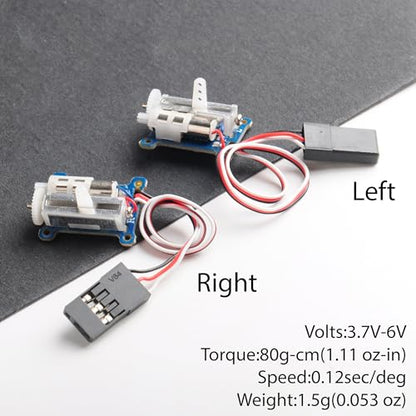 2pcs 1.5g Micro Servo Linear Digital Servo Fast Response Linear Actuator for 3D Flight Crafts Indoor Aircraft Small RC Plane