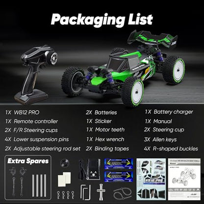 1/12 Brushless RC Cars,Fast 50mph Off-Road All Terrain Truck,4WD RC Buggy with 2.4GHz Remote Control and 3S Batteries,25W Fast Charging,RTR 4X4 Electric RC Cars