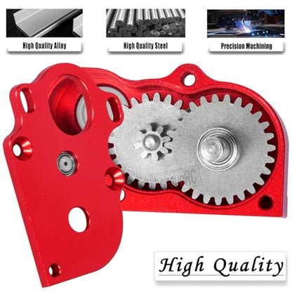 LCG Middle Transmission Gearbox Upgrades Part for 1/10 RC Crawler car SCX10 SCX10 ii 90047 Wraith,Aluminum Center Transmission Gearbox Hops up,Red - color: Red(parts)