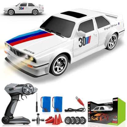 Remote Control Cars 1:16 Scale RC Drift Car 2.4Ghz 30KM/H High Speed 4WD RTR Racing Car with Drift Tires LED Lights+8WD All-Terrain Gesture Sensing Stunt RC Cars RTR Climbing Robot Dogs with Music