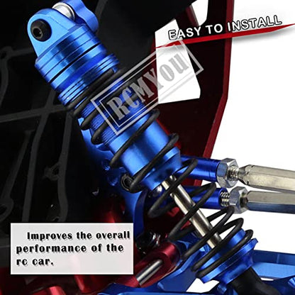 RC Shocks Absorber Upgrades Part for 1/10 Lasernut U4, Tenacity DB Pro,TENACITY TT Pro 4WD SCT,4PCS Aluminum Front Rear Big Bore RC Shocks Damper,90mm 100mm Metal Hop Ups,#LOS233011,Navy Blue - color: Navy Blue - 4pcs