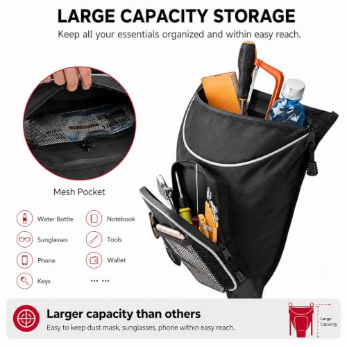UTV Center Console Storage Bag for Maverick X3 RC Turbo 2018-2021, Waterproof Seat Organizer with Multi Pockets, Large Capacity Hanging Storage for Side by Side UTV | Heavy Duty Oxford Storage Bag Adjustable Hanging Straps With Metal Hooks Reflective Pipi