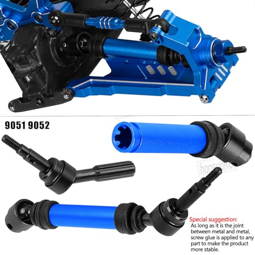 Upgrades Part for 1/10 Slash/Rustler/Stampede/Hoss 4x4 VXL,RC Shock Absorbers&Suspension Arms&Drive Shaft Axles&Steering Knuckle Kit&Shock Tower&Adjustable Links&Steering Block,Navy Blue - color: Navy Blue(parts)
