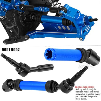 Upgrades Part for 1/10 Slash/Rustler/Stampede/Hoss 4x4 VXL,RC Shock Absorbers&Suspension Arms&Drive Shaft Axles&Steering Knuckle Kit&Shock Tower&Adjustable Links&Steering Block,Navy Blue - color: Navy Blue(parts)