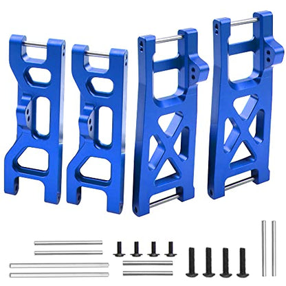 ShareGoo Aluminum Alloy Front & Rear Lower Suspension A-Arms Set Upgrades Part Compatible with Horizon ECX 1/10 2WD Ruckus Axe Brutus Circuit AMP MT/DB Crush RC Car Buggy Tuck (Dark Blue) - color: Dark Blue