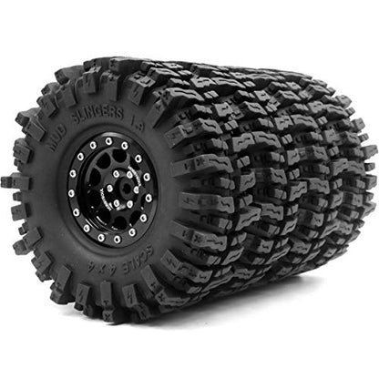 1.9 Beadlock wheels and tires 120mm Tall Soft Sticky 1.9 Mud Slingers T8 Tires & Aluminum Rims For RC 1/10 Crawler TRX4 SCX10 Gen8 Upgardes,HS700571