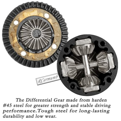 43T Differential Active with 10T Input Gear Upgrades Part for 1/7 Fireteam Mojave 1/8 Karton Notorious Outcast Talion,Metal Diff Set Hops Up,Replace #ARA310957,Black - color: Black(43T-10T)
