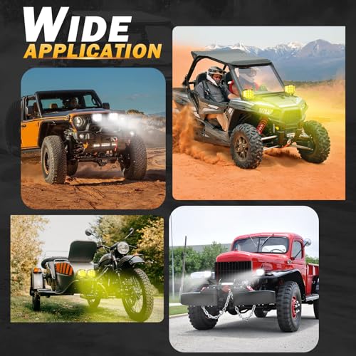 Auxbeam V-MAX Series 7" 228W Cube Offroad Pod Light 270° Side Shooter | Cube Pod Lights with DRL & Back Light, 228W 26100LM Ditch Lights, Spot Flood Combo Beam, LED Driving Light for Jeep Truck - color: 7in Cube LED Pod