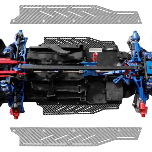 LRFHL 1/7 Carbon Fiber RC Chassis Side Skirts for 1/7 ARRMA Limitless V2 F1 RC Car | Left and Right Side Board Plate RC Upgrade Part - color: Side Skirts