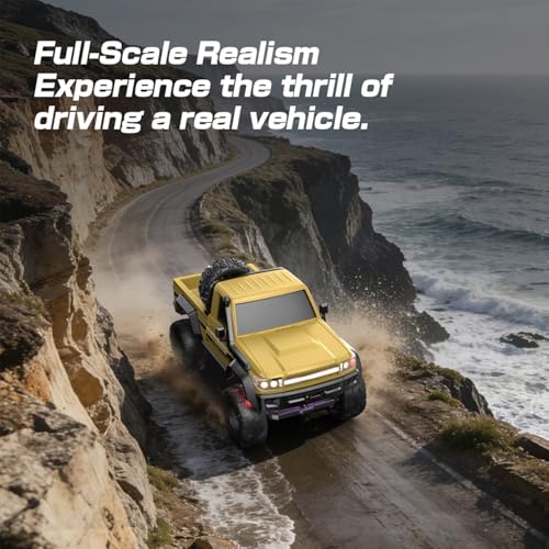 1:20 Scale RC Crawler RTR RC Rock Truck 4x4 2.4GHZ Hobby Grade Remote Control Car Model Vehicle RC Buggy (01-Yellow) - color: 01-yellow