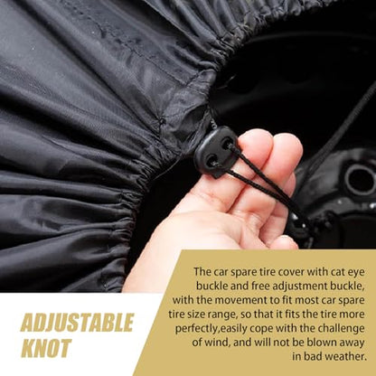 1 PC Car Tire Protector, 31.49" 210T Oxford Cloth Sun Dustproof 19"-23" Spare Tire Storage Bag with Handle, Four Seasons Universal Portable Anti-Scratch Accessories for Cars (Black #L) - size: 1 PC #L
