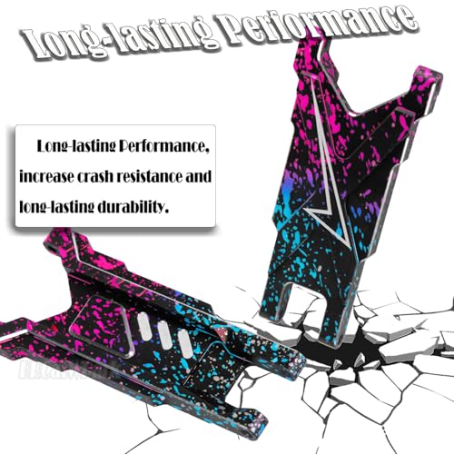 RC Aluminum Suspension A-Arms Upgrades Part for 1/10 Slash Rustler Stampede 4X4 VXL BL-2s,Hoss 4WD VXL,XO-1,Alloy Front Rear RC Suspension Arms Hops up,Colour - color: Colour - (Suspension Arms)