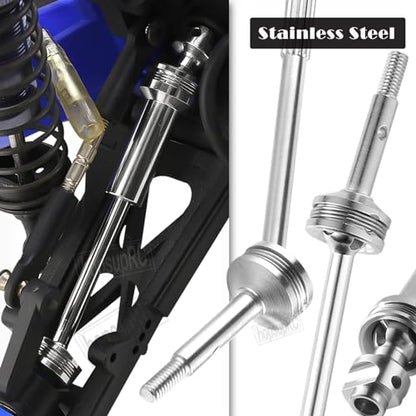hosupRC Upgrades for 1/10 Rustler/Stampede/Slash 4WD,Drive Shaft CVD&RC Shock&Turnbuckles Camber Links&A Arm&Caster Block,Steering Blocks,Rear Stub Axle Carriers&Steering Bellcranks&Hex Hub,Blue - color: blue/D9-Set