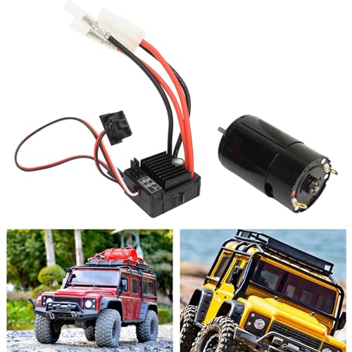 550 Brushed Motor ESC Combo, High Performance Low Noise 60A Brushed ESC with 550 Motor for 1/10 RC Cars Off Road and Crawling - size: 12T, style: 12T