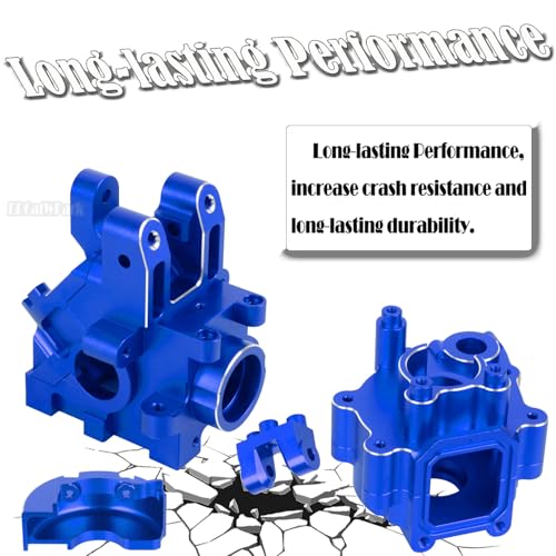 RC Center Gearbox & Front or Rear Transmission Case Upgrades Part for 1/5 Kraton 8S BLX Outcast 8S BLX,Aluminum Alloy Front or Rear Gearbox & Center Transmission Gearbox Hops Up,Navy Blue - color: Navy Blue - (Gearbox)