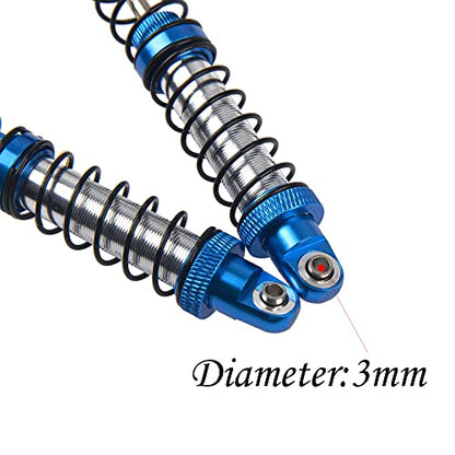 4Pcs ShareGoo Adjustable Metal Shock Absorber 70/80/90/100/110/120mm Damper Compatible with Traxxas TRX4 TRX6 G63 Axial SCX10 D90 90046 AXI03007 1/10 RC Rock Crawler (90mm Hole Distance) - size: 90mm Hole Distance