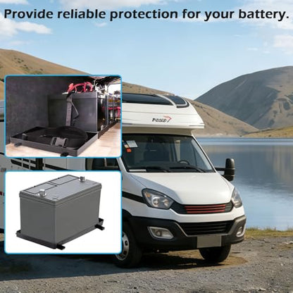 Group 24 Battery Tray for Automotive, Marine, Rv, Boat Battery Tray, Series With Strap Battery Tray for Boat, (24 Series)(2 Pack) - size: 24 Series 2Pack