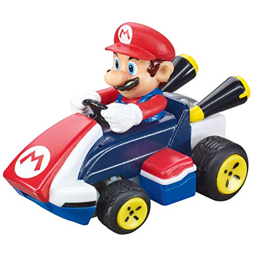Carrera RC Mario Kart Tabletop Toy Racing Set Featuring Mario & Luigi 2.4GHz Radio Remote Control Cars for Children 6 and up - Ready to Run | Ready to Run, 2.4GHz, 1:50 Scale Mario Toy Racing Game Includes 2 Mini RC Cars - Mario & Luigi, Rechargeable Batt