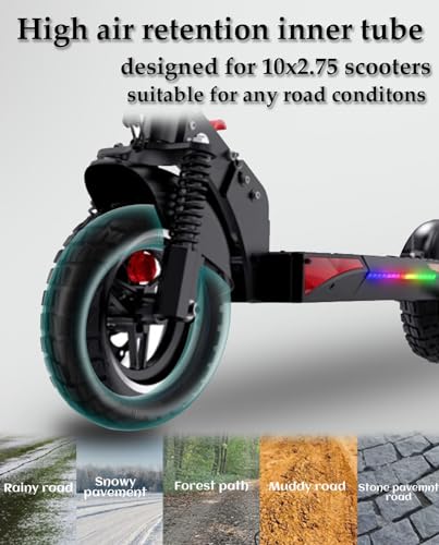 10 Inch 10x2.75-6.5 Off-road Tire Rubber Inner Tube Suitable for Speedway 5 Dualtron 3 Hover-1 Alpha JOYOR S Hiboy Titan PRO Electric Scooter Explosion-Proof Shockproof Super-Grip - color: inner tire*1