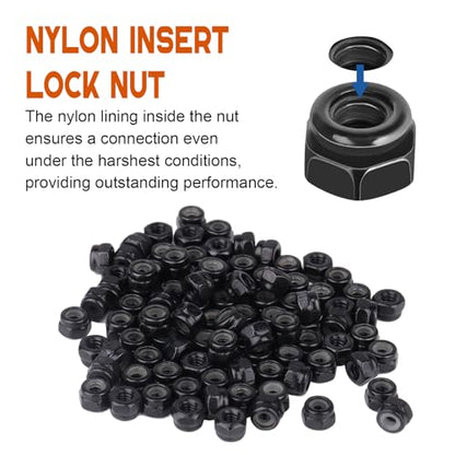 Hobbypark 100pcs Wheel M2.5 Lock Nuts with Wheel Wrench for 1/18 TRX4M Replacement Parts