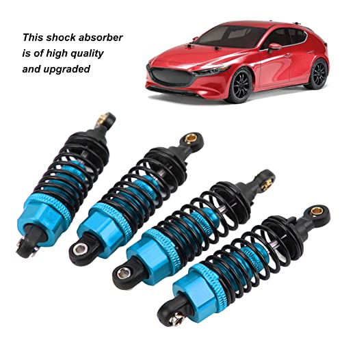 RC Shock Absorber, Aluminium Alloy RC Shock Damper Replacement Threaded Design Practical Accessory Stable and Smooth Damping for TT‑01 TT‑02 TA05 TL‑01 TA03 MF‑01X (Blue) - color: Blue