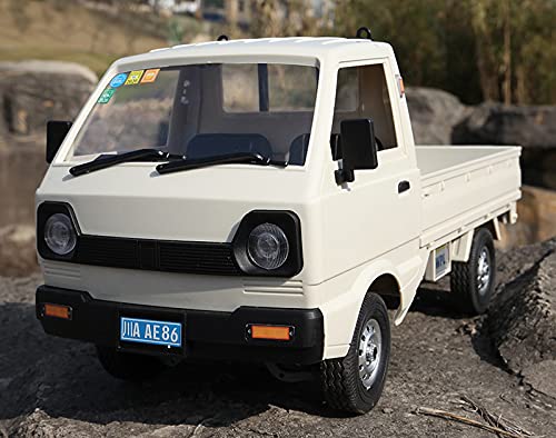 ARRIS WPL D12 1/10 RC Kei Truck RWD with 260 Brushed Motor RTR | JDM Style Mini Truck, Realistic Design, DIY Upgrade Ready, Street Driving Fun - style: WPL D12 White