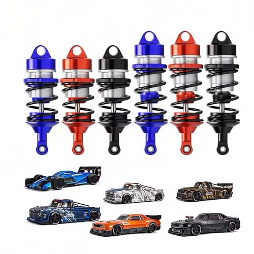 Aluminum Shock Absorber Upgrade Parts for Arrma 1/7 Felony 6S BLX Infraction 6S BLX Limitless Roller，Full Metal Front Rear RC Shocks Damper Replacement of #ARA330627, ARA330628 4Pcs/set(Black)