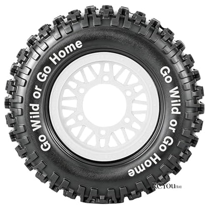 RC Wheels Tires Truck Tires 12mm/14mm/17mm Hex for 1/10 Slash 4×4 4WD 2WD/Axia1/Arrm a Senton/Redca t/Rc4w d,w/RC Wheels Hex Detachable Replace Running on Off-Road Tires,White - color: White- (Wheel Tires)