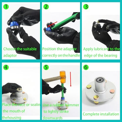 Bearing Press Kit,43 Piece Bearing Race and Seal Driver Set,Seal Driver Installer Set with 4 Handles for Bearing Installation