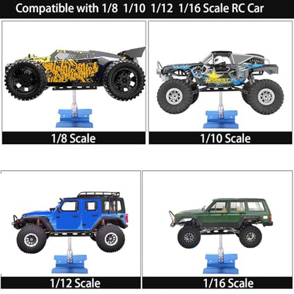 RC Car Repair Work Stand 652 PCS Screw Kit RC Repair Kit Universal RC Screw Set for Arrma Redcat Traxxas Axial HPI Losi 1/8 1/10 1/12 1/16 Scale RC Cars Trucks Crawler - style: Blue RC Kit