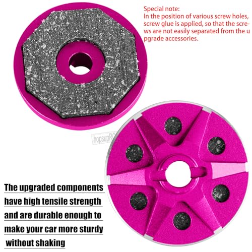 RC 48P&83T Upgrades Parts Spur Gear&Slipper Clutch&Transmission Gear&Slipper Rebuild Kit for 1/10 Slash/Rustler/Stampede/Bandit 2WD(VXL),Pressure Plate Hops up,Pink - color: Pink(48P&83T)