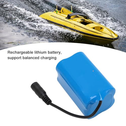 Nesting Boat Battery, 12000mAh 7.4V Fishing Boat Battery, Large Capacity Rechargeable Lithium Battery for RC Fishing Bait Boat
