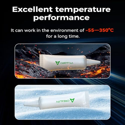 Creality Thermal Paste for Ender 3 V4-55℃~350℃ Range High Thermal Conductivity Thermal Paste for 3 Printer Hotend & Nozzle Thermal Grease for Ender 3 V4 K2/K2 Pro/K2 Plus/K2 SE/K1/K1C/K1 Max/K1 SE(2) - style: Thermal Paste HT