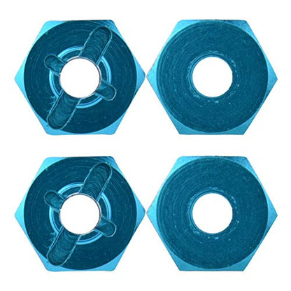 Wheel Hex Adapter, 4 Pcs Metal 7mm to 12mm Wheel Hex Hub Adapter for RC Spare Part RC Car Upgrade Parts