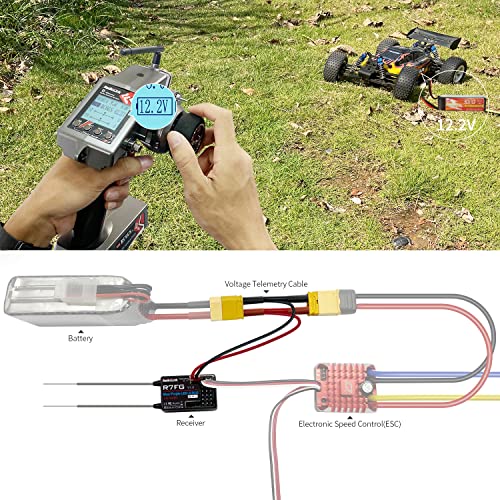 Radiolink R7FG&R4FGM Receiver with Gyro Long Range Control for RC Cars RC Boats for Radiolink RC6GS V3/RC6GS V2/RC4GS V3/RC4GS V2 Controller