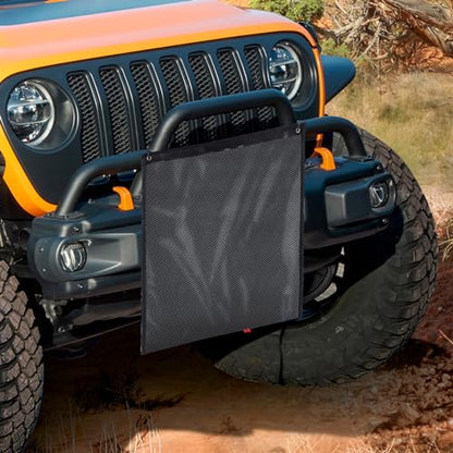 2 Pcs TV Trash Sack PVC Mesh Bag Compatible With Polaris RZR, Can-Am, CFMOTO, Teryx, Mule, Arctic Cat, Pioneer, Golf Cart and most models(BLACK) - color: black