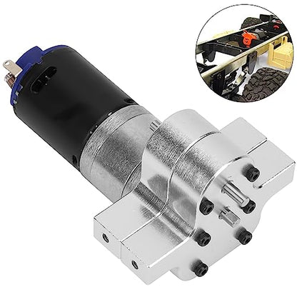 Metal Transfer Case RC Accessory for WPL Henglong B24 B16 B36, 370 CNC Aluminum Gearbox Replacement for RC Crawler Drivetrain Upgrade Kit